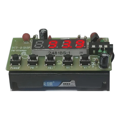 Kit Para Montar Radio Fm Sintonizador Estéreo 87.0-108.0mhz Verde 3v