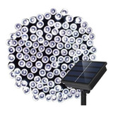  Luces Solares Navidad Guirnalda 10 Metros 100 Led Blanca