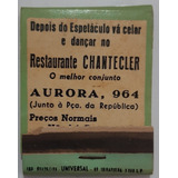 F9250 - Caixinha Fósforo Chantecler Restaurante De 50 Ou 60