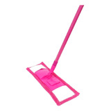 Rodo Magico Mop Flat Esfregão Vassoura Tira Pó Cor Rosa