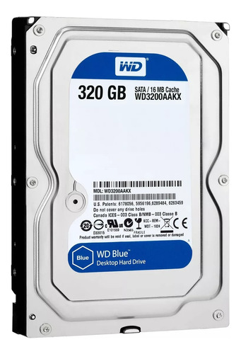 Disco Rigido 320gb Western Digital Blue Sata3 7200rpm 16mb