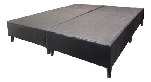 Cama Sommier Base King Size 180x200 Reforzada Box Cuero Pana