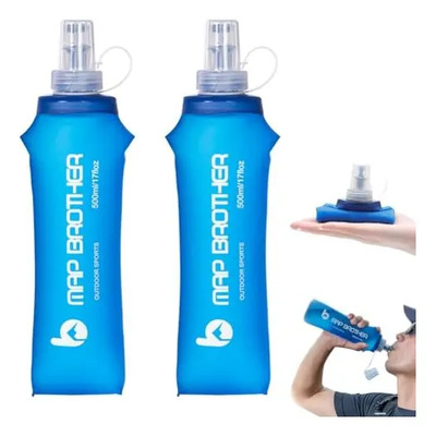 Botella Blanda De Silicona Para Correr, 500 Ml, 2 Unidades