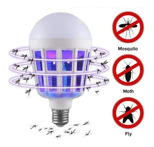 Ampolleta Led Mata Mosca Mosquito Polilla Insectos 15w