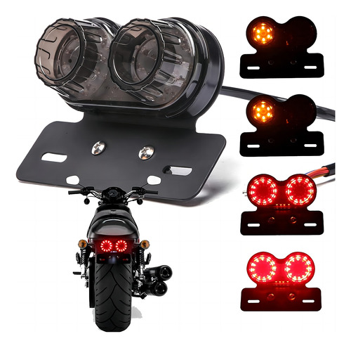 Luz Led Defreno Señal De Giro De 12v Para Motocicleta Univer