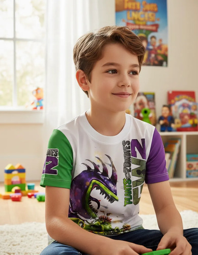 Playera Sublimada Infantil Plantas Vs Zombies Gw2