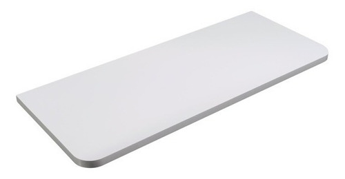 Prateleira Mdf Branco Canto Arredondado 170x67cm Sem Suporte