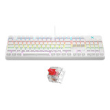 Teclado Mecanico Blanco Rgb / Switch Red / 104 Teclas