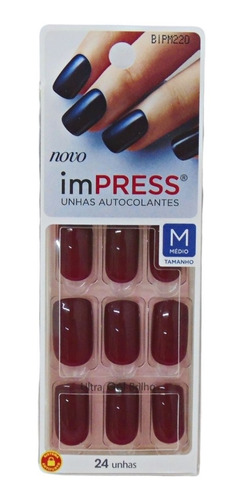 Unhas Autocolantes Pretty Pls Médio Impress Kiss Ny Bipm220