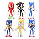 Sonic Kit Bonecos 6 Pçs Pronta Entrega Action Figure 10cm