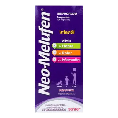 Neo-melufen Suspensión 100 Mg\u002F5 Ml, 1 Frasco 100 Ml + Vaso Dosificador | MercadoLibre