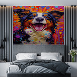 Papel De Parede Cachorro Pintura 