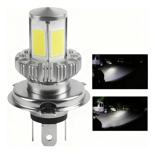 Faro Led Moto H4\u002Fba20d Cob Luz Alta Y Baja Led 4 Lados | MercadoLibre