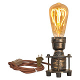 Lámpara De Mesa Industrial De Steampunk Del Vintage Ti...