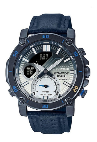 Reloj Casio Edifice Ecb-20at-2a Agente Ofic Barrio Belgrano Color De La Malla Azul Color Del Bisel Azul Color Del Fondo Gris