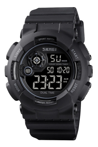 Reloj Hombre Skmei 1583 Digital Alarma Fecha Cronometro Color De La Malla Negro/negro