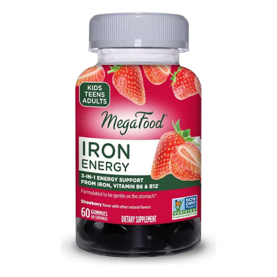 Gomitas de Hierro Megafood Fresa con Vitaminas B12 y B6 60 Unidades | Envío gratis