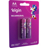 Pilha Recarregável Elgin Aa 2700 Mah 1,2v Com 2 Un - 82174