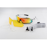 Óculos Esportivo Polarizado Jh-037 Branco E Preto Vibes