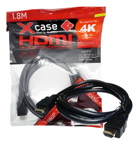 Cable Hdmi 1.8 Metros Ultra Hd 4k Cobre Puro, Reforzado 