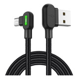 Cabo Carregador Micro Usb 90° L Reforçado Led 1.2m Mcdodo