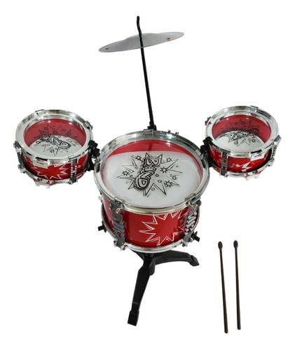 Bateria Juguete Infantil 3 Tambores Drum Instrumento Musical