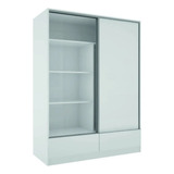 Placard Orlandi Dormitorio Premium 1.40 Color Blanco De Mdp Con 2 Puertas  Corredizas