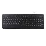 Goshyda Teclado Led Multimedia Usb, Fuente Grande Y 12 Con