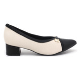 Scarpin Piccadilly Sapato Salto Bloco Feminino 739044