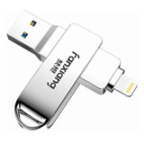 Memoria Usb Flash Para iPhone 256 Gb 2 En 1 Portátiles Plata