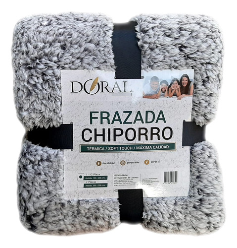 Frazada Chiporro Two Tones 2 Plazas Doral Variedad Colores