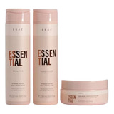 Kit Braé Essential Trio Shampoo E Cond 250ml + Masc 200g