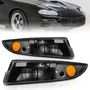 Amerilite Luz Parachoque Euro Black Amber Para Chevy Camaro Chevrolet Camaro