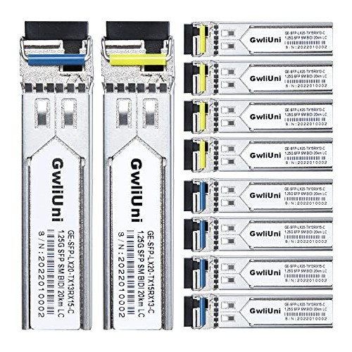 Módulo De Fibra Monomodo Bidi Sfp De 1,25 G, 5 Pares, Networ