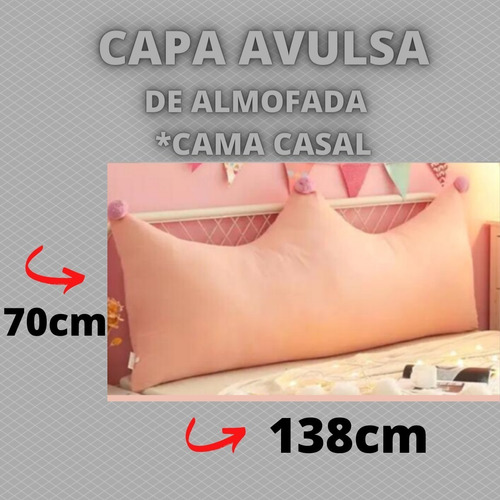 Capa Avulsa Para Almofada Coroa Cama Casal Encosto Cabeceira