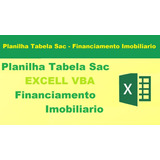 Planilha  Excel Tabela Sac Financiamento Imobiliário 