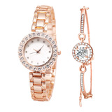 Relojes De Pulsera Para Mujeres, Set De Reloj Y Brazalete,