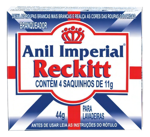 Anil Imperial Sachet Rechitt Branqueador De Roupas Caixa 44