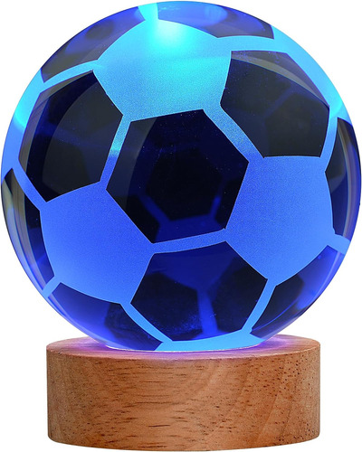 Esfera De Cristal Galaxia 3d Con Base Led - Pelota