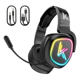 Audífonos Inalámbricos Diadema Bluetooth Gamer Headset Krios Bk1 Con Micrófono Luz Led 