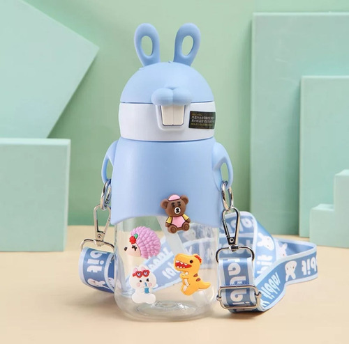 Botella De Agua Kawaii Infantil Conejo 600ml Niños