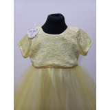 Vestido De Fiesta Para Bebé, Primer Año, Temático. Amarillo