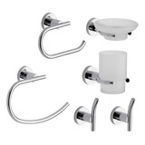 Set 6 Accesorios Para Baño Fv Libby 0179.06/39 Color Cromo