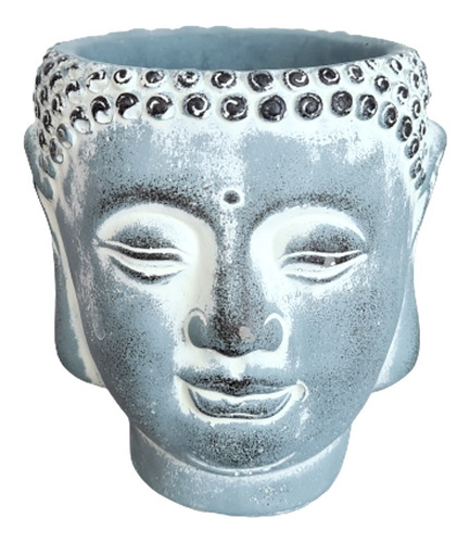 Cachepot Decorativo Vaso Cabeça Buda Em Cerâmica