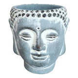 Cachepot Decorativo Vaso Cabeça Buda Em Cimento 14x8