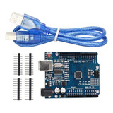 Tarjeta Uno R3 + Cable Usb + Pin Header Arduino