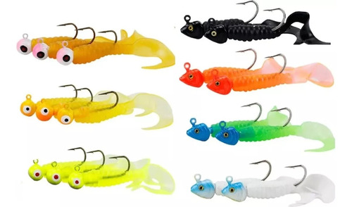 17 Señuelos Pesca Vinilos De Pesca Articulos Pesca 6g 7cm