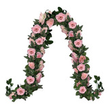 Qian Paquete De 2 Rosas Flores Artificiales Enredaderas For