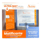 Kit Avene Ultra Mat Fps 50 Y Mascarilla Aoxitive Momento De Aplicación Día Tipo De Piel Sensible