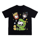 Camiseta De Manga Corta Con Estampado Digital Snoopy Kuromi